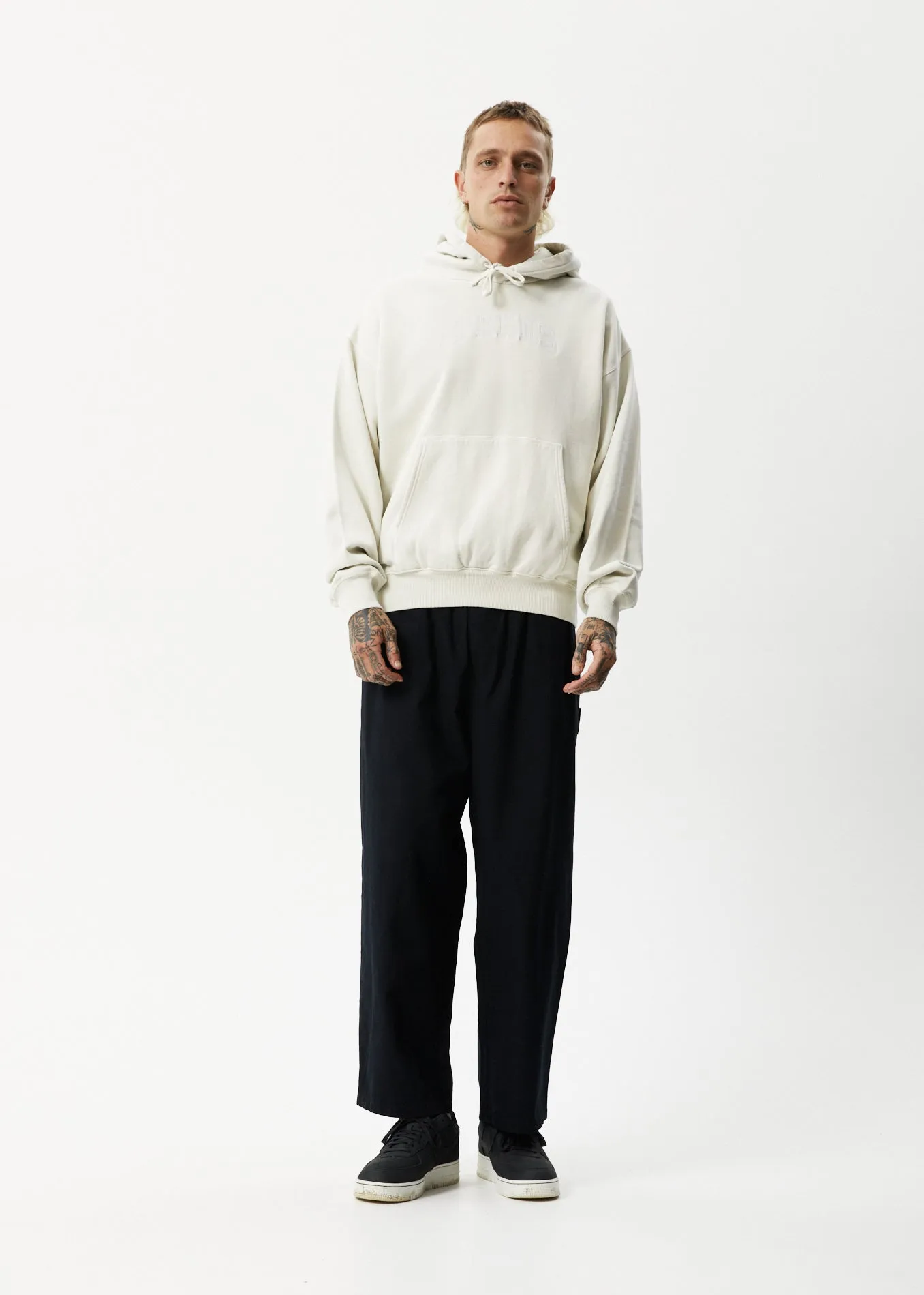 AFENDS Unlimited - Logo Hoodie - Worn White