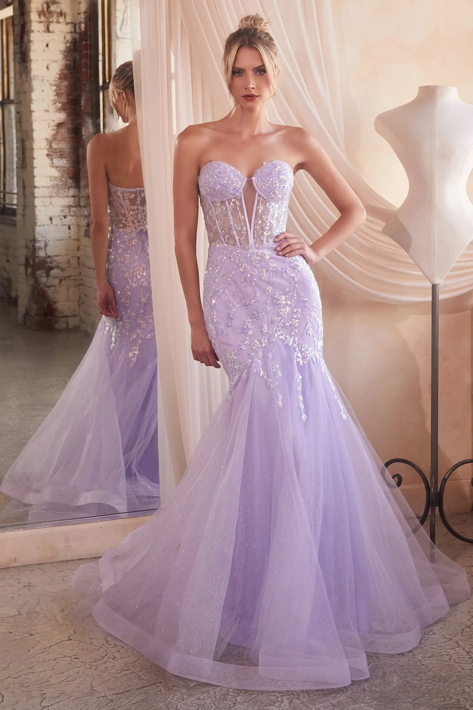 CINDERELLA DIVINE CB139 Strapless Sweetheart Mermaid Dress