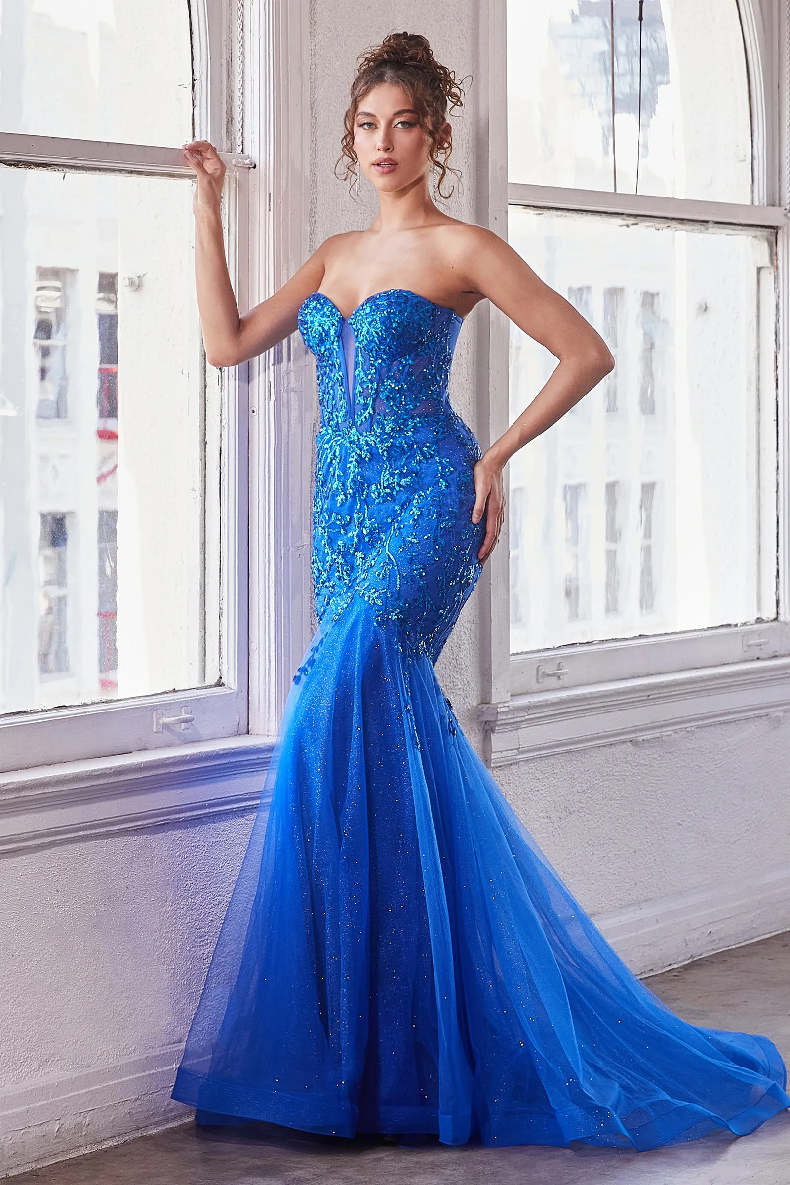 CINDERELLA DIVINE CB139 Strapless Sweetheart Mermaid Dress