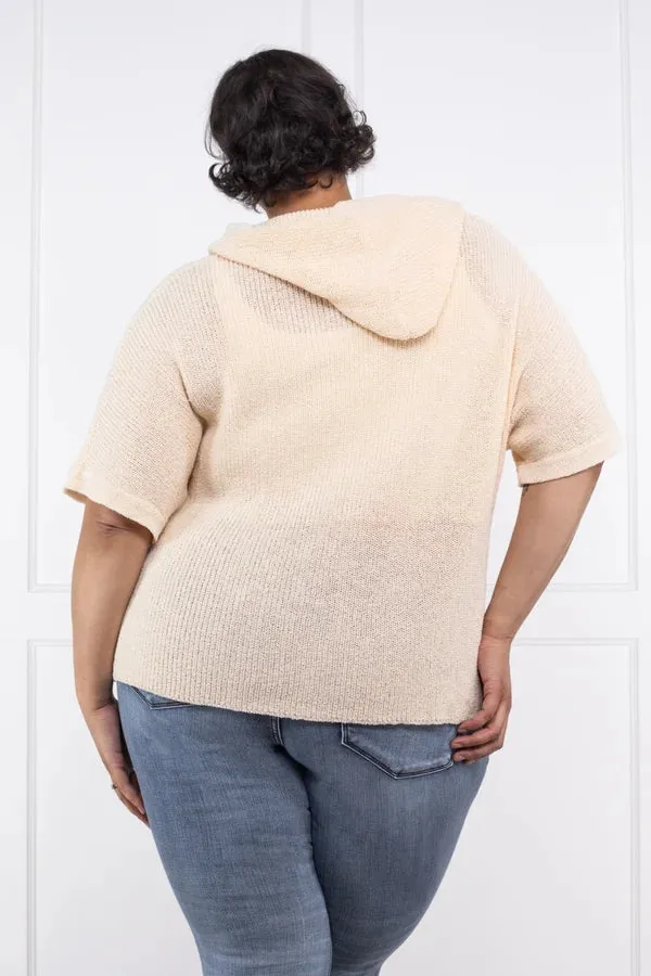 Driftwood Daydreams Hooded Short Sleeve Sweater * Final Sale*